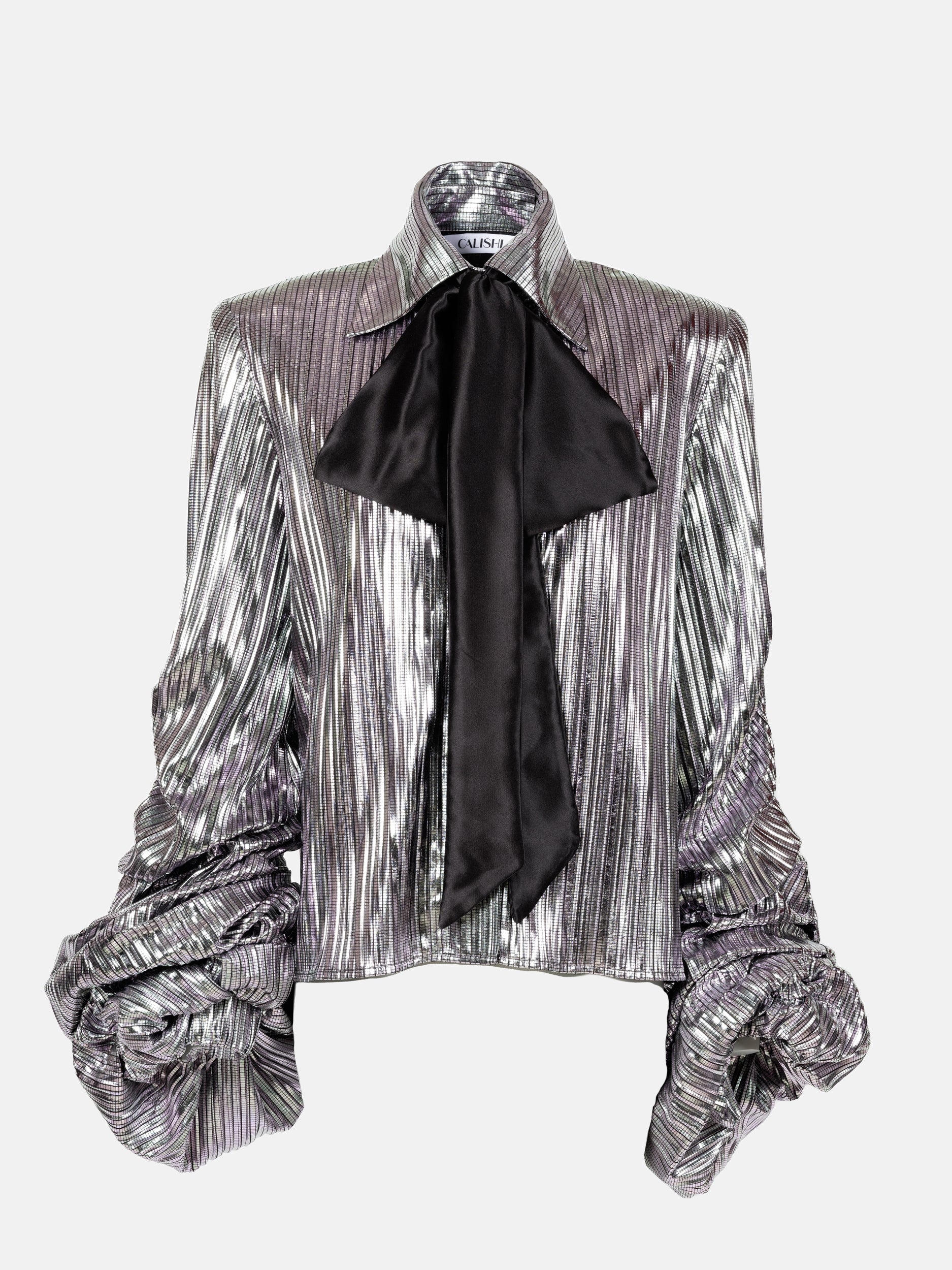 Blouse Lavallière Downtown Argent