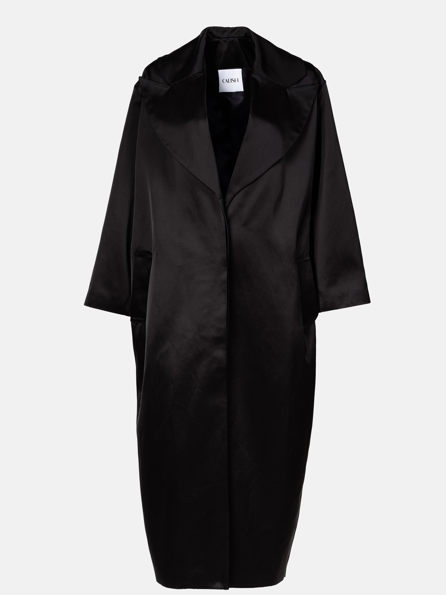 Manteau Oversize Malibu Satin Noir