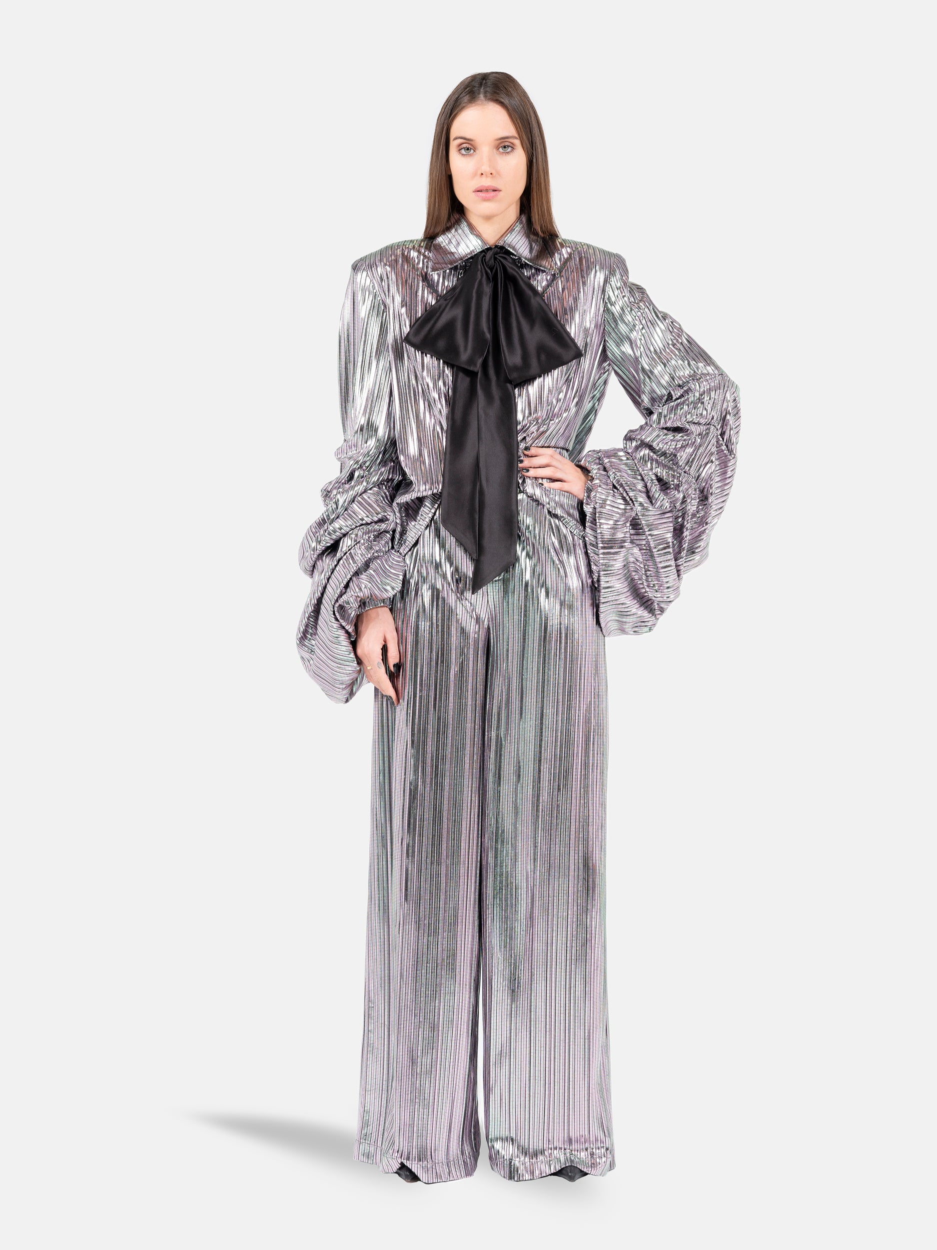 Blouse Lavallière Downtown Argent