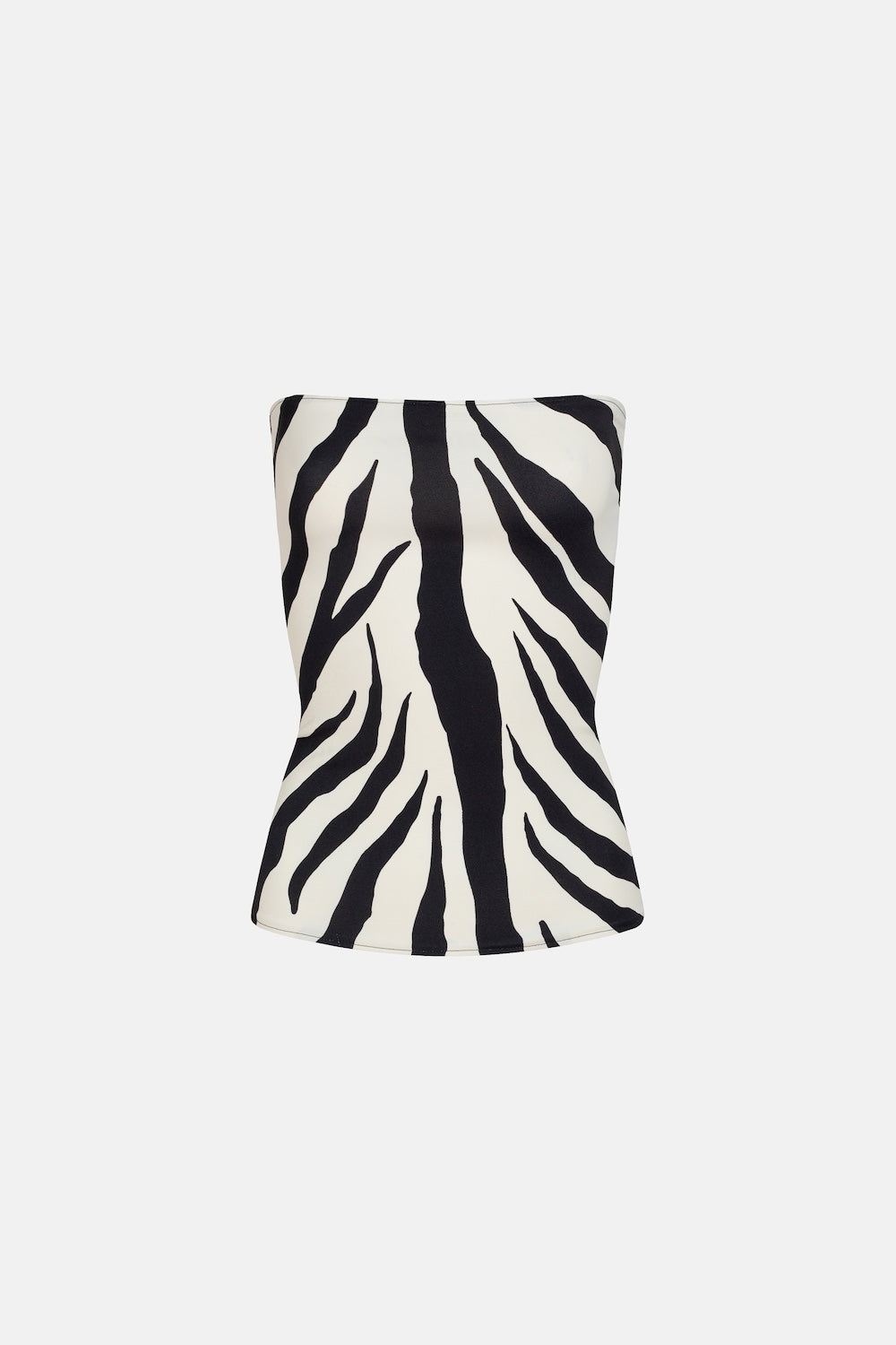 bustier à imprimer zèbre noir et blanc