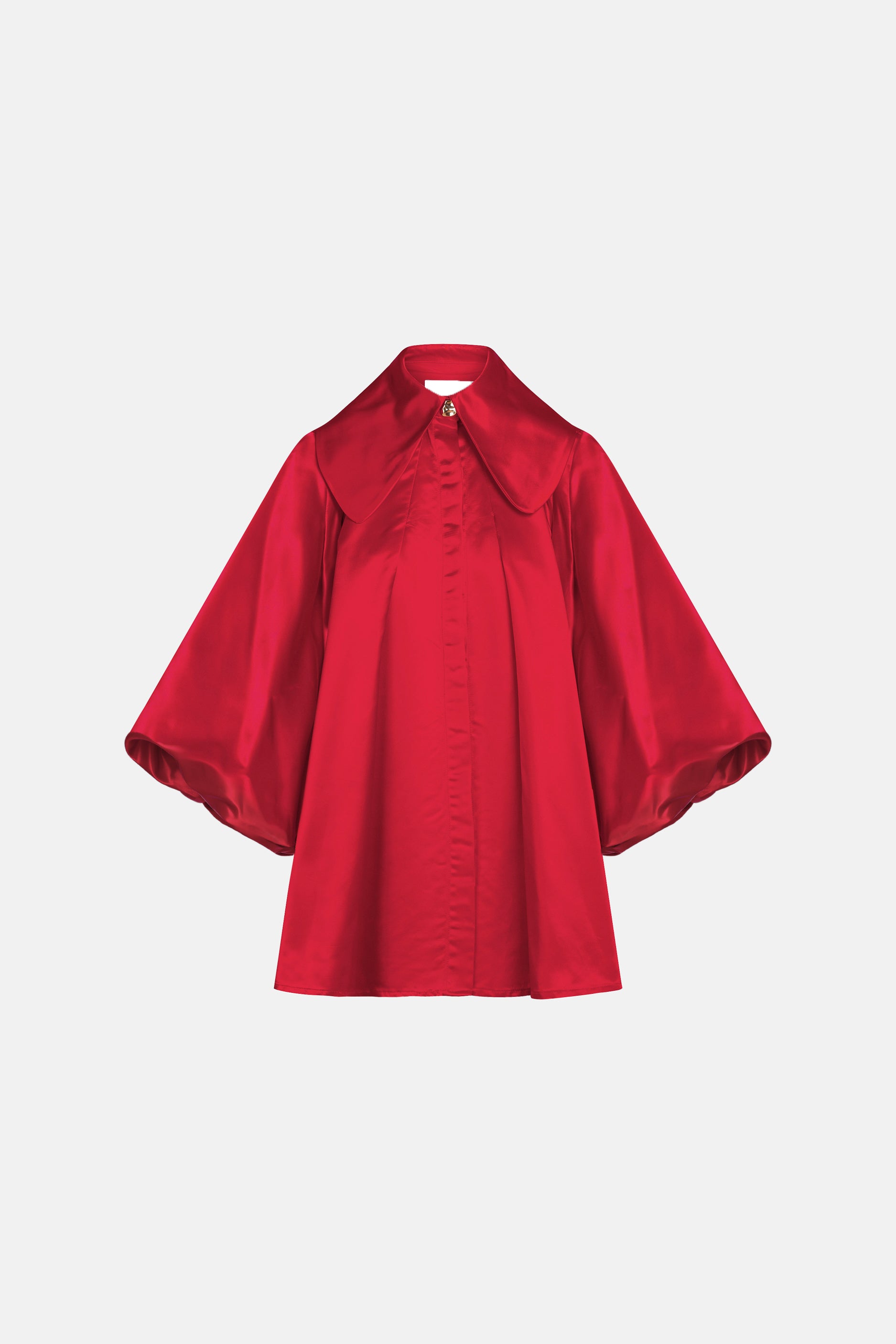 Satin epaulette top Pico red