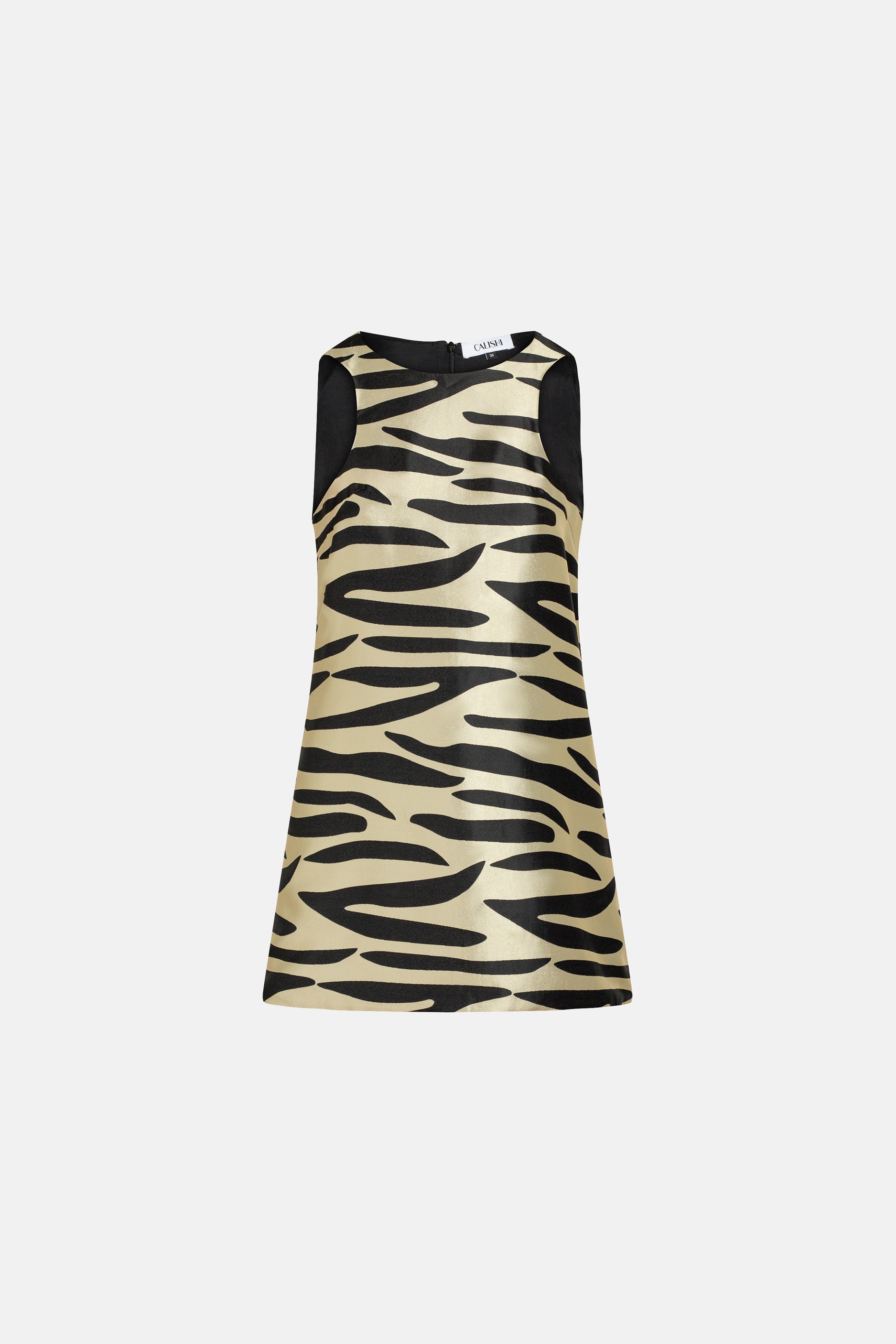 Short dress Arieta with zebra print