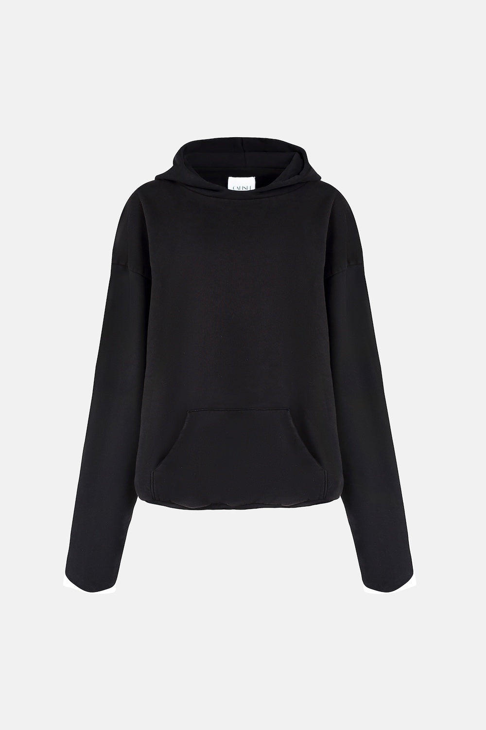 Sweat à capuche manches longues oversize Melrose noir