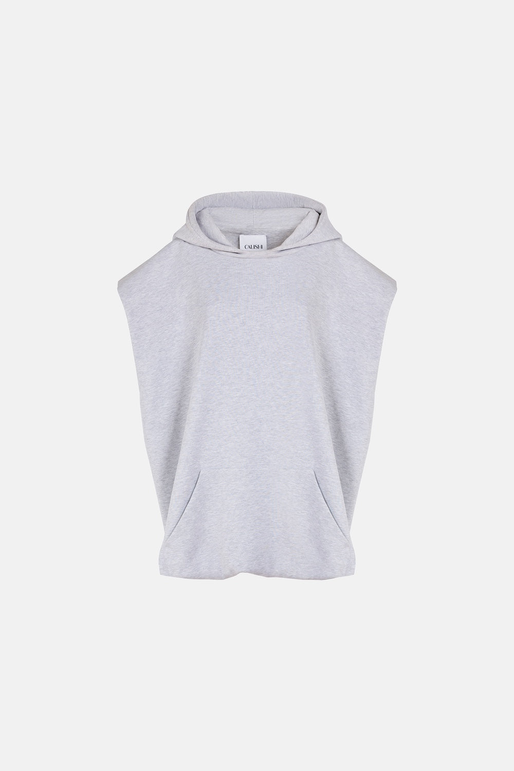 Sweat à capuche sans manches oversize Melrose gris