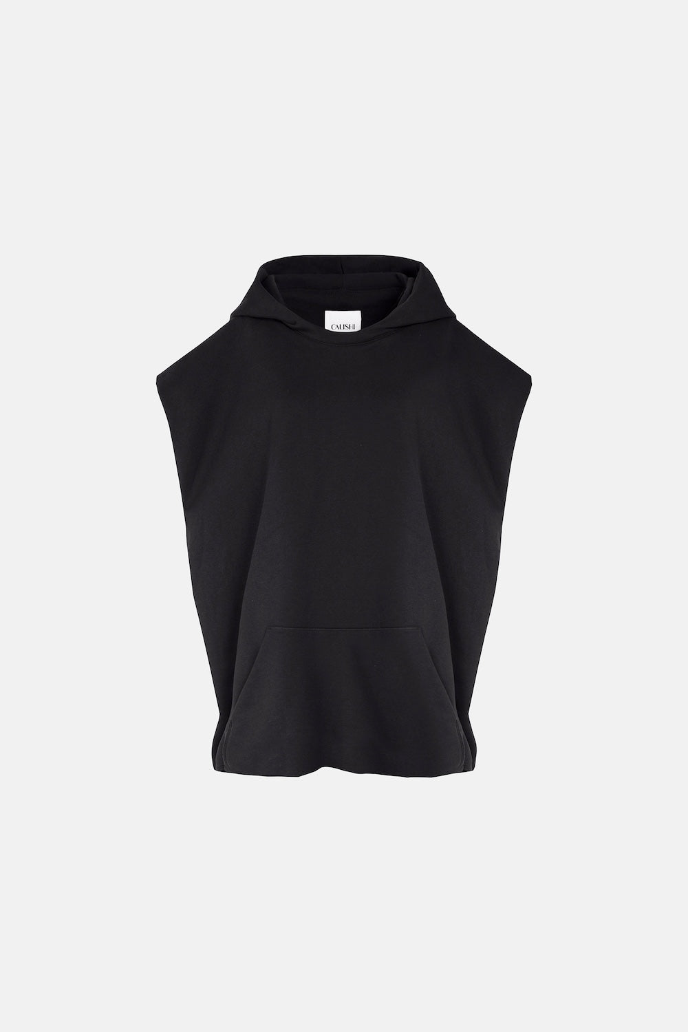 Sweat à capuche sans manches oversize Melrose noir