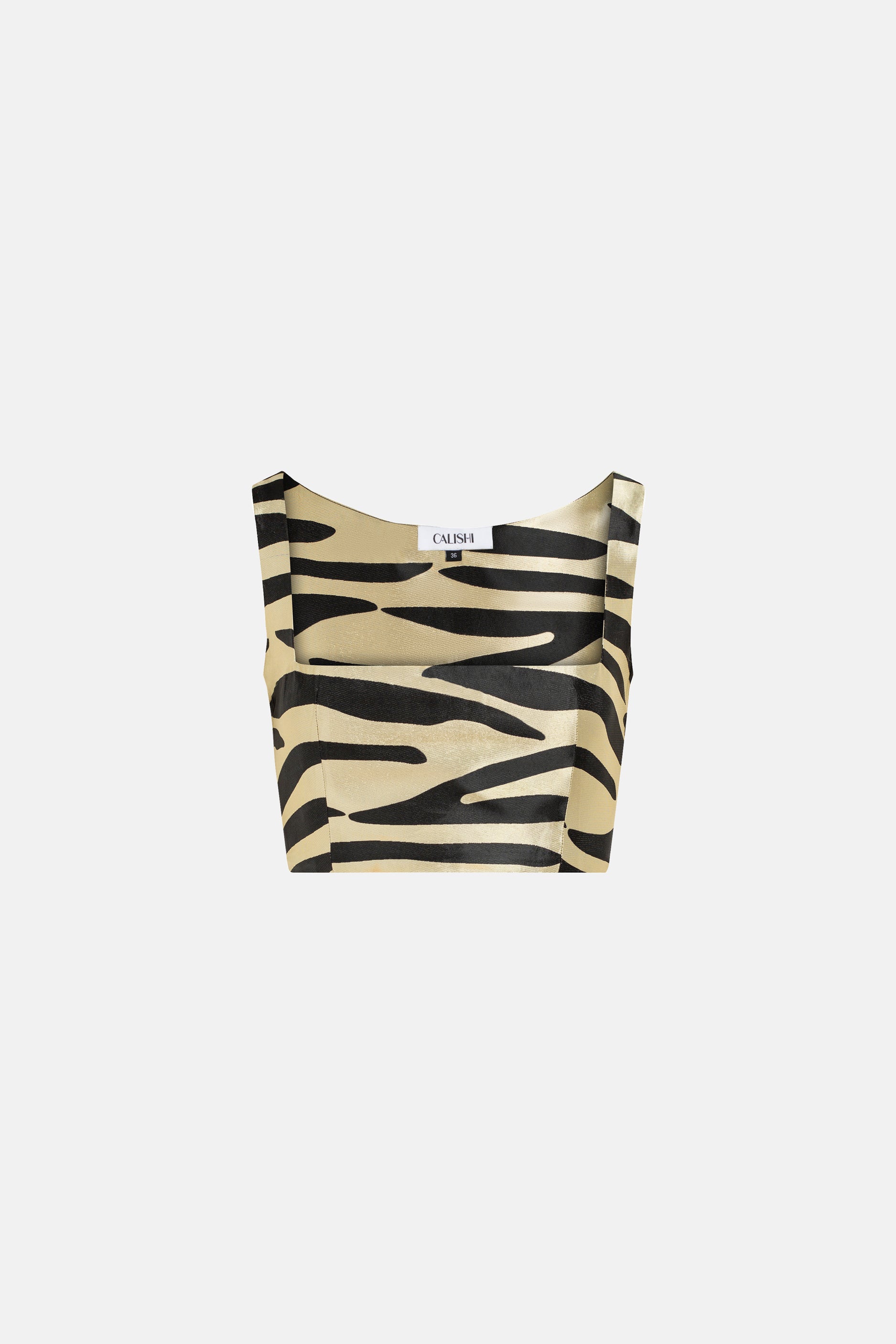 Top court Pasadena à imprimé zébré