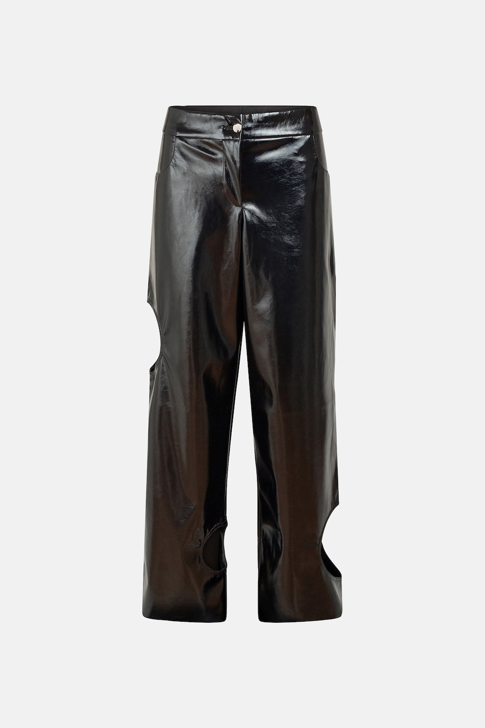 Pantalon vinyle à trous Park noir