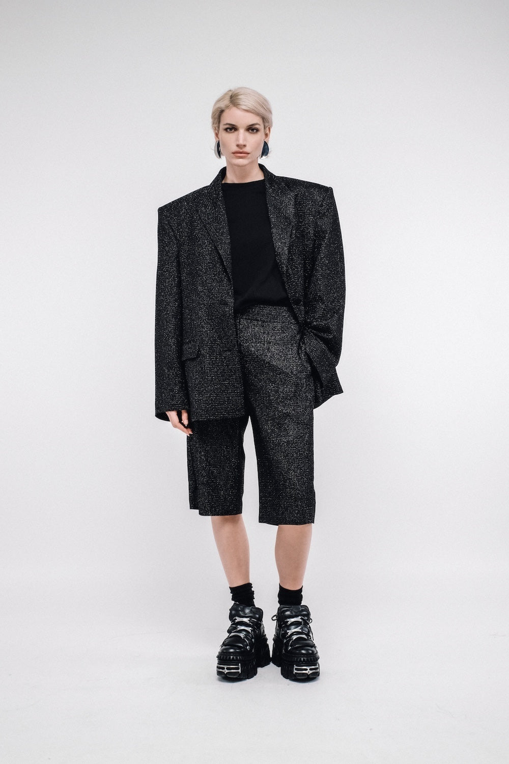 Blazer résille oversize TUJUNJA noir