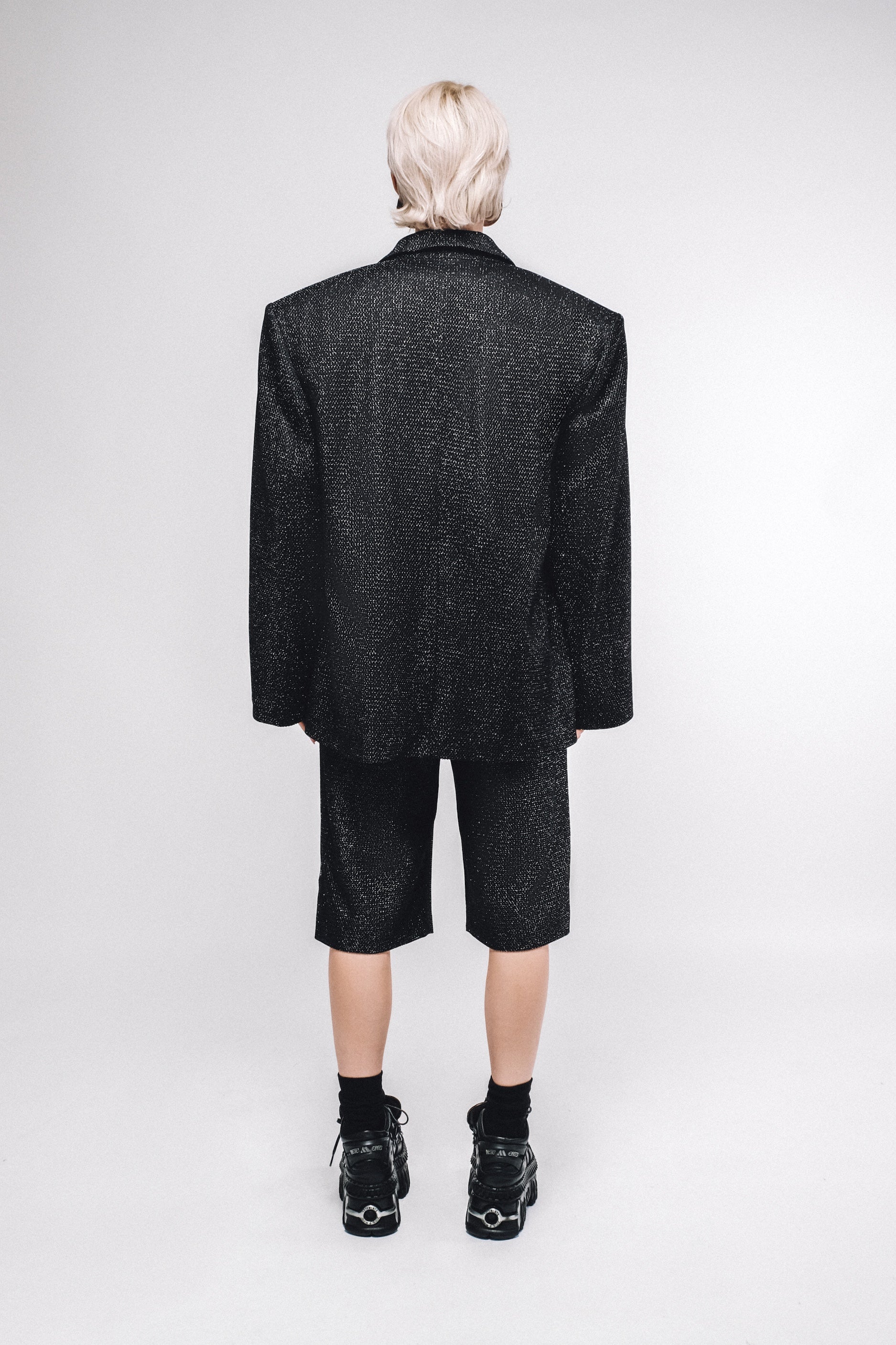 Blazer résille oversize TUJUNJA noir