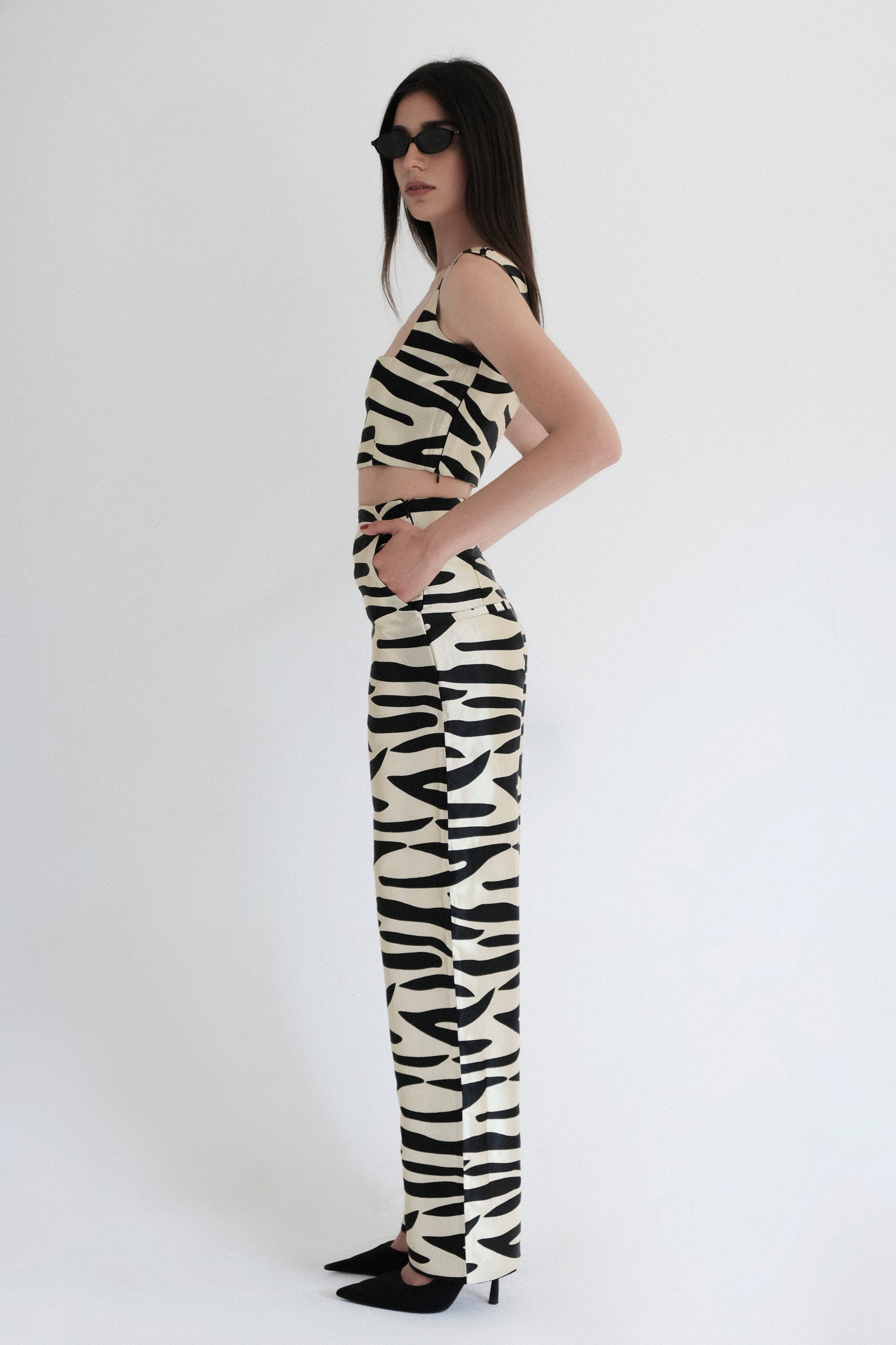 Short top Pasadena with zebra print