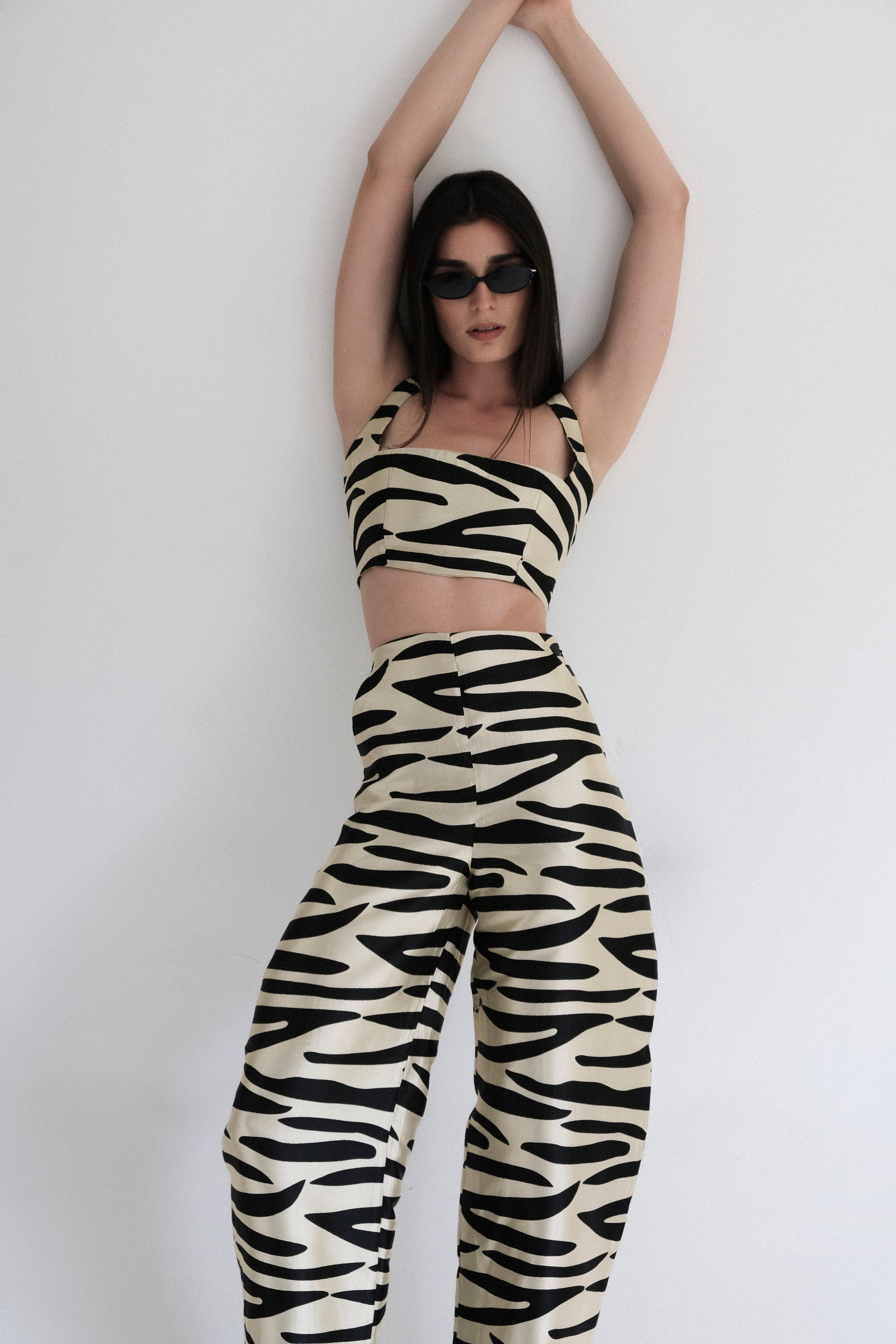 Short top Pasadena with zebra print