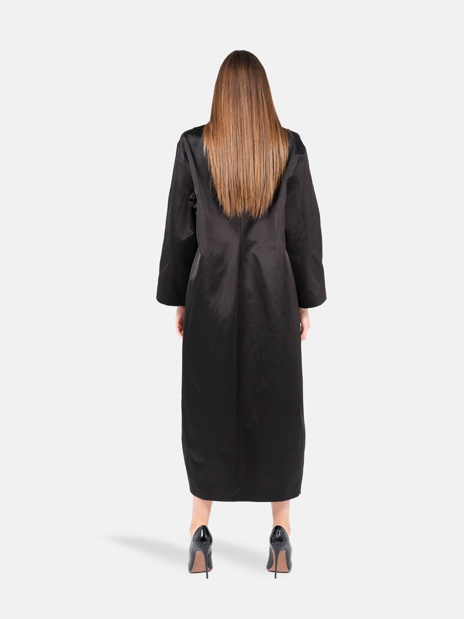 Oversized Coat Malibu Satin Black