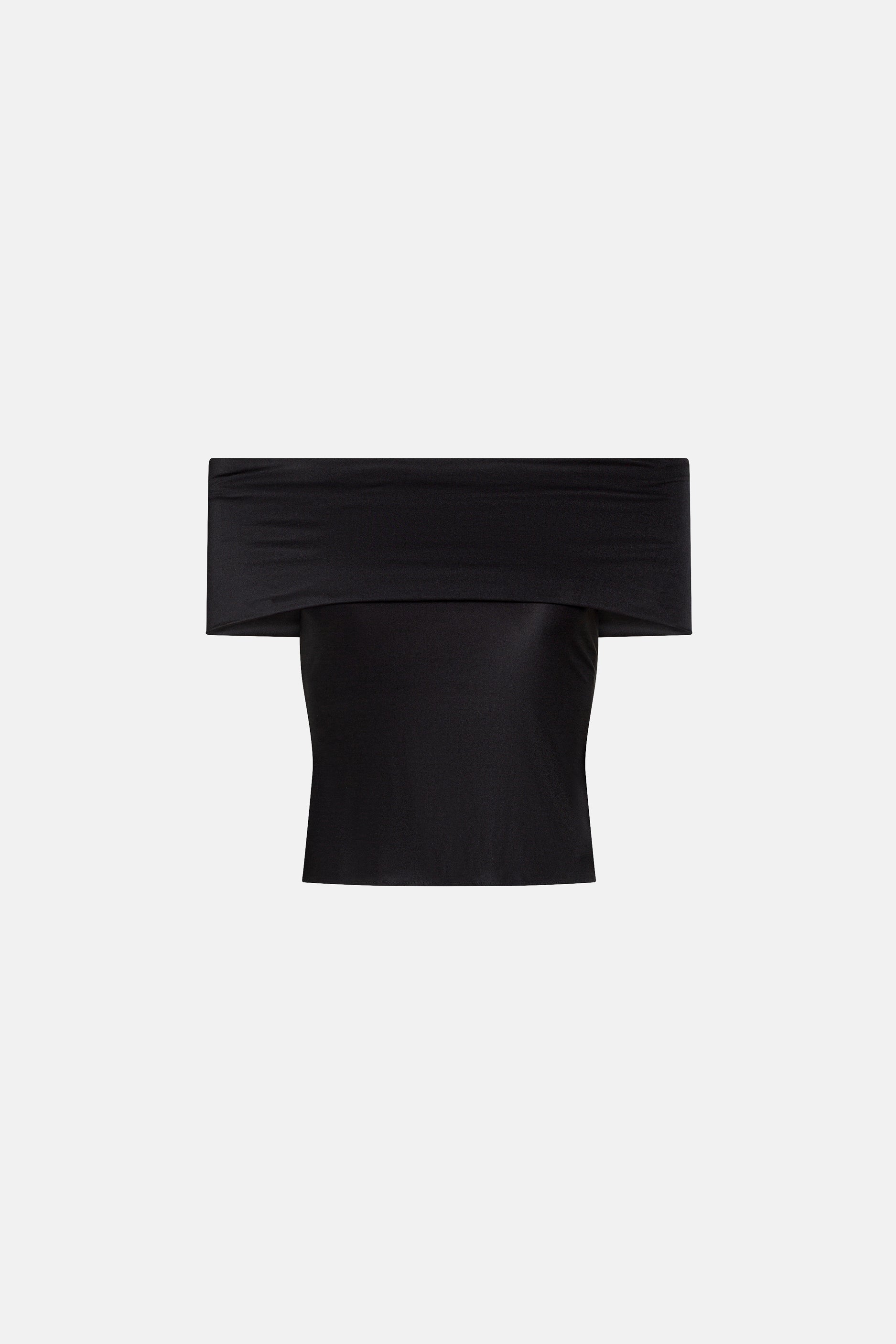Black Woodland Off-the-Shoulder Top